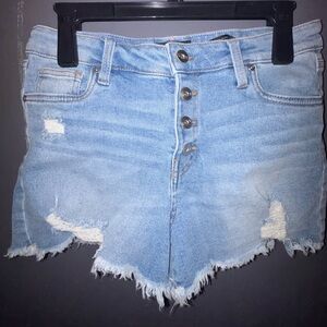 Kendall & Kylie Blue High-Waisted Jean Shorts